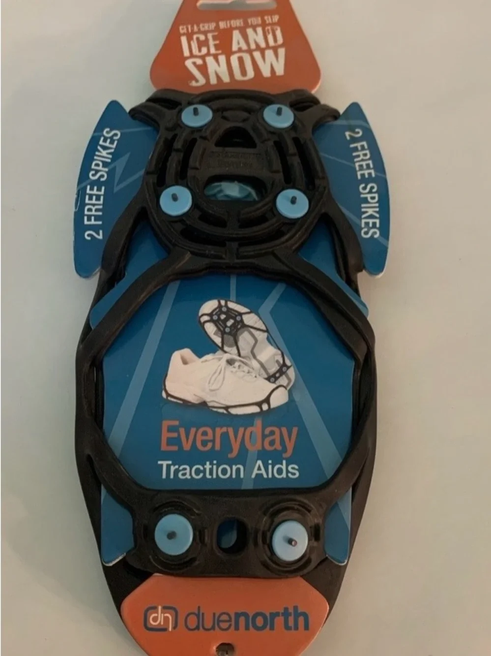 New DueNorth Everyday Traction Aids Ice and Snow W/ Spikes Size Small/Medium
